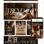 Clothing Website Design Shopify Store Package - 'Trends'