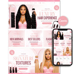 Hair Website Template, Hair Website Design, Hair Shopify Theme