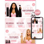 Hair Website Template, Hair Website Design, Hair Shopify Theme