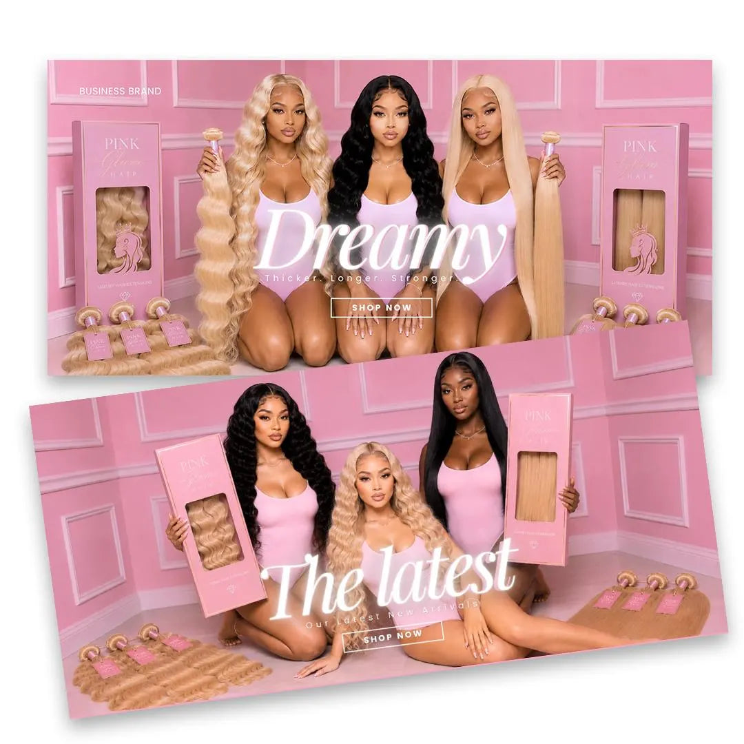 Featured hair products displayed on a Shopify beauty website