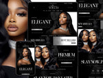 Hair Shopify Theme featuring sections, mobile preview, and editable Canva Banners