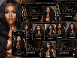 Shopify hair website design preview. Luxury hair branding template.