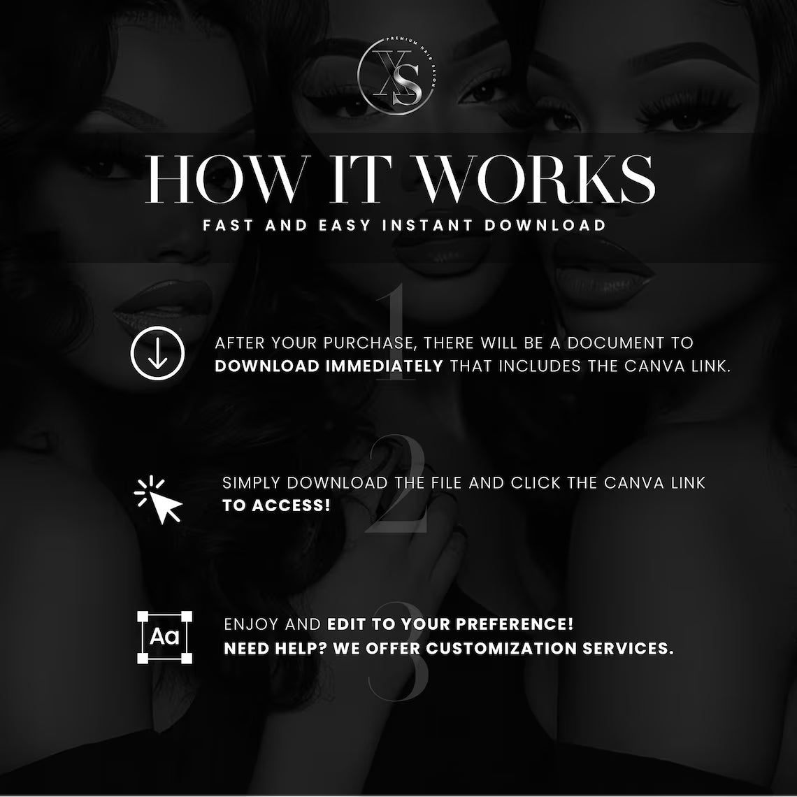 Acuity Scheduling Template, Hair Stylist Acuity Scheduling Template, Hair Stylist Branding, Hairstylist Website, Acuity Canva Template