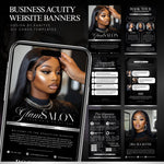 Acuity Scheduling Template, Hair Stylist Acuity Scheduling Template, Hair Stylist Branding, Hairstylist Website, Acuity Canva Template