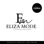 DIY Logo Template – Clothing, Realtor, Hair Salon, Notary & Nail Logo Designs | Editable Logo Template | Eliza Mode