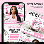 Tax Flyer, Tax Preparation Flyer, Tax Season Flyers, Accounting Flyer, Tax Prep Flyer, Canva Template, Editable Tax Flyer Tax templates