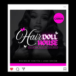 DIY Hair Logo Template – Hairstylist, Hair Salon & Hair Business Canva Logo | Editable Beauty Logo Design | Hair Doll House
