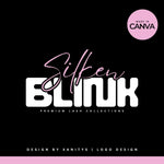 DIY Beauty Logo Template – Hair Stylist, Lash Artist, and Salon Logo Design | Editable Canva Logo | Silken Blink