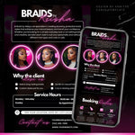 Braids Acuity Booking Website Template, DIY acuity banners, Braider Website, Hair stylist Website, Hair Salon website, Booking Website