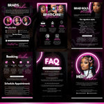 Braids Acuity Booking Website Template, DIY acuity banners, Braider Website, Hair stylist Website, Hair Salon website, Booking Website