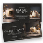 Candle Website Template Banners, DIY Candle Website, Candle Banners, Candle Business Branding, Canva Candle Banners, Soy Candles Marketing