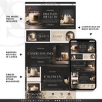 Candle Website Template Banners, DIY Candle Website, Candle Banners, Candle Business Branding, Canva Candle Banners, Soy Candles Marketing