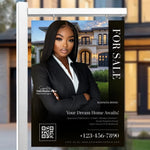 Real Estate Sign Design, Realtor Sign, Canva Realtor Marketing, Realtor Template, Real Estate Yard Sign Template, Canva For Sale Sign