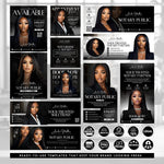 Notary Templates Bundle, Notary Logo, Notary Flyer, Notary Website, Notary Marketing, Mobile Notary Canva, Notary Invoice, Notary Business