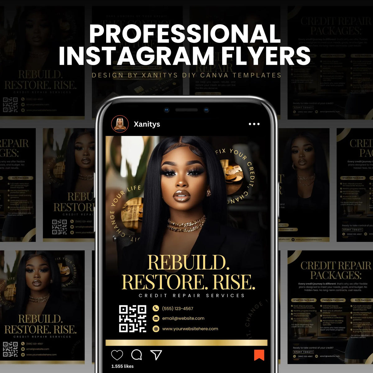 Credit Repair Flyer, Credit Repair Templates, Credit Repair Marketing, Credit Repair Business Card, Editable Credit Repair Canva Flyer