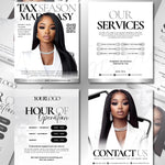 Tax Flyer, Tax Prep Flyer, Tax Preparation Flyer, Canva Tax Templates, Tax Season Flyers, Accounting Flyer, Editable Tax templates