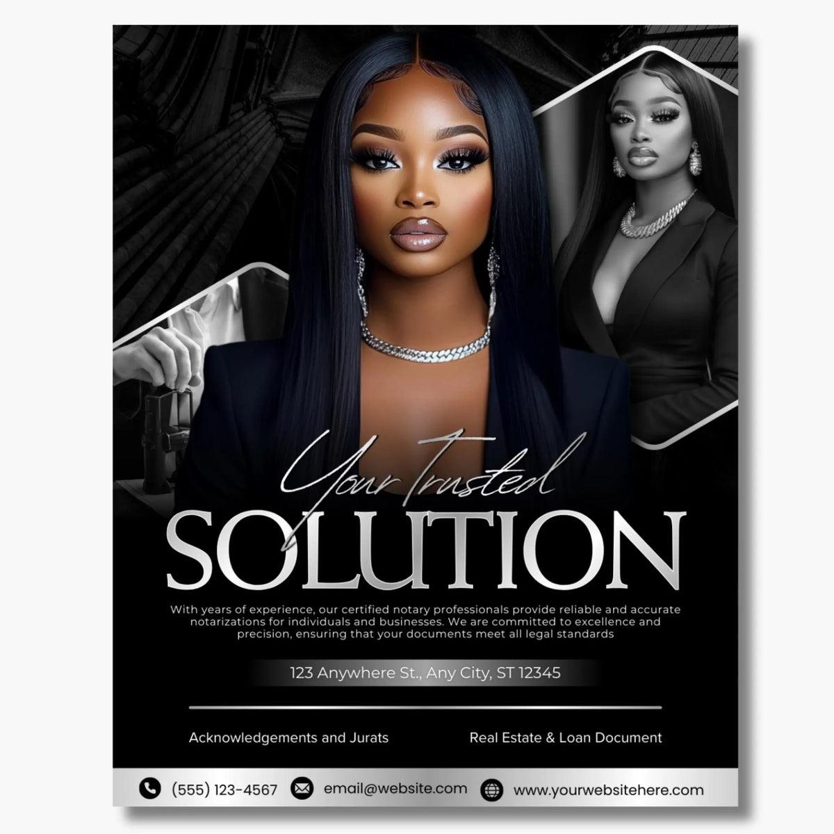 Notary Flyer, Notary Marketing, Notary Templates, Editable Notary Canva template, Mobile Notary Flyer, Loan Signing Agent Flyer