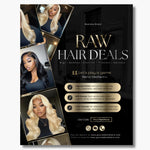 Hair Flyer, Hair templates, Hairstylist flyer, Hair Salon Flyer, Booking Flyer, Editable Canva Template