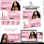 Luxury Lip Gloss Website Design for beauty businesses and online stores