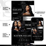 Responsive Hair Website Template optimized for mobile shopping on Shopify.