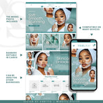 Responsive Skincare Website Template optimized for mobile beauty shopping.