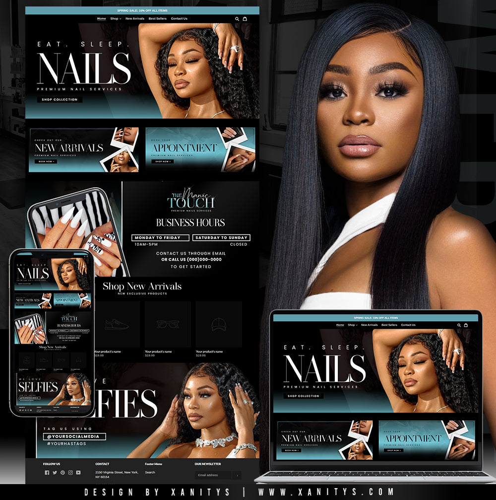 Nail Website Design Shopify Theme Store