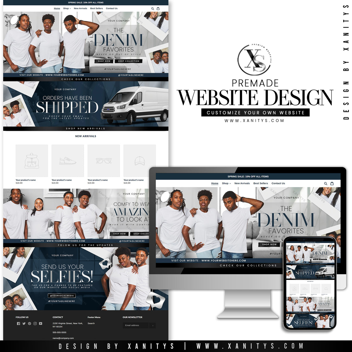 T-Shirt Business Website Design Template Shopify Theme Store