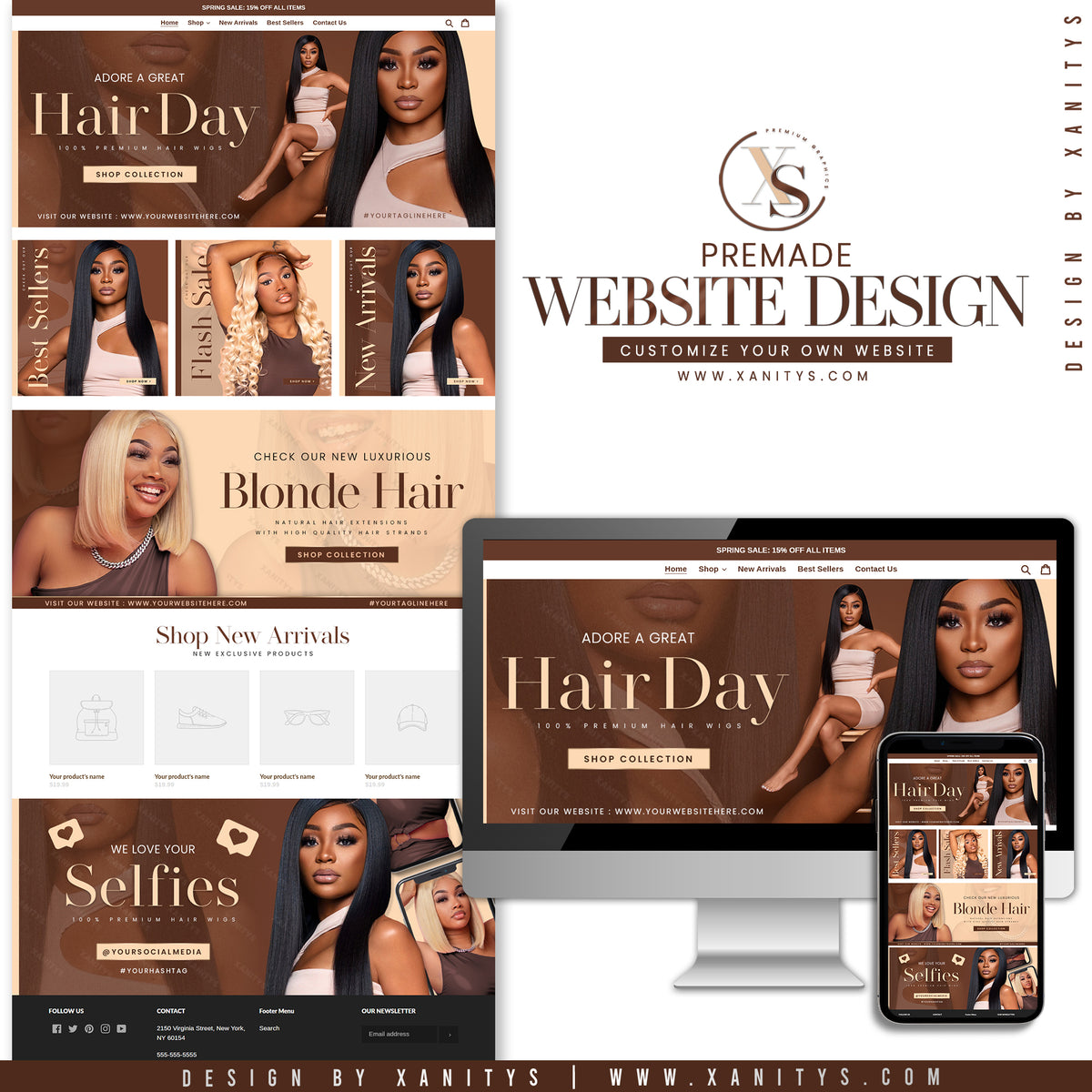 Hair Extensions Website Design Shopify Store