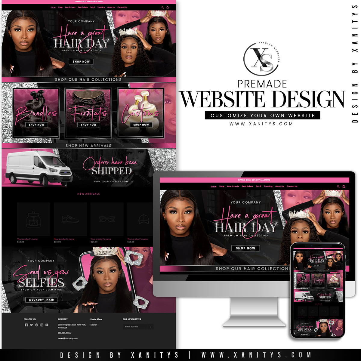 Hair Extensions Website Design | Shopify Theme Store