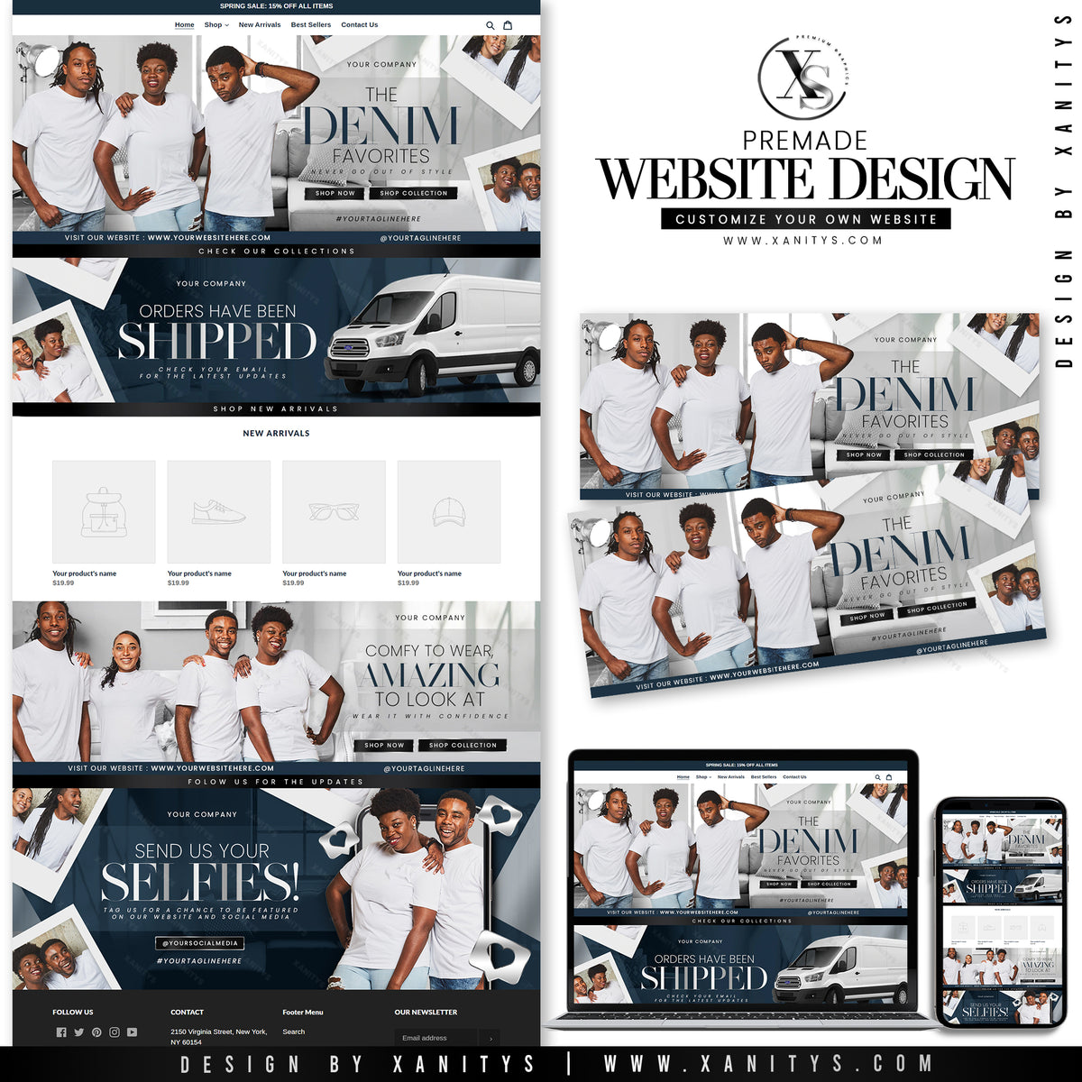 T-Shirt Business Website Design Template Shopify Theme Store