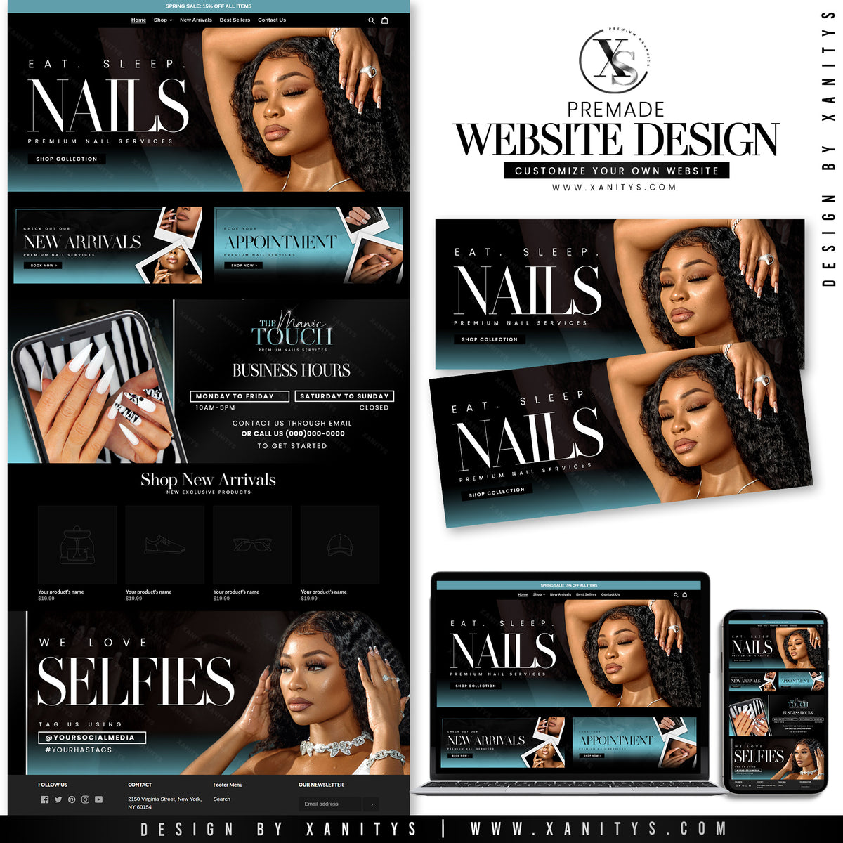 Nail Website Design Shopify Theme Store