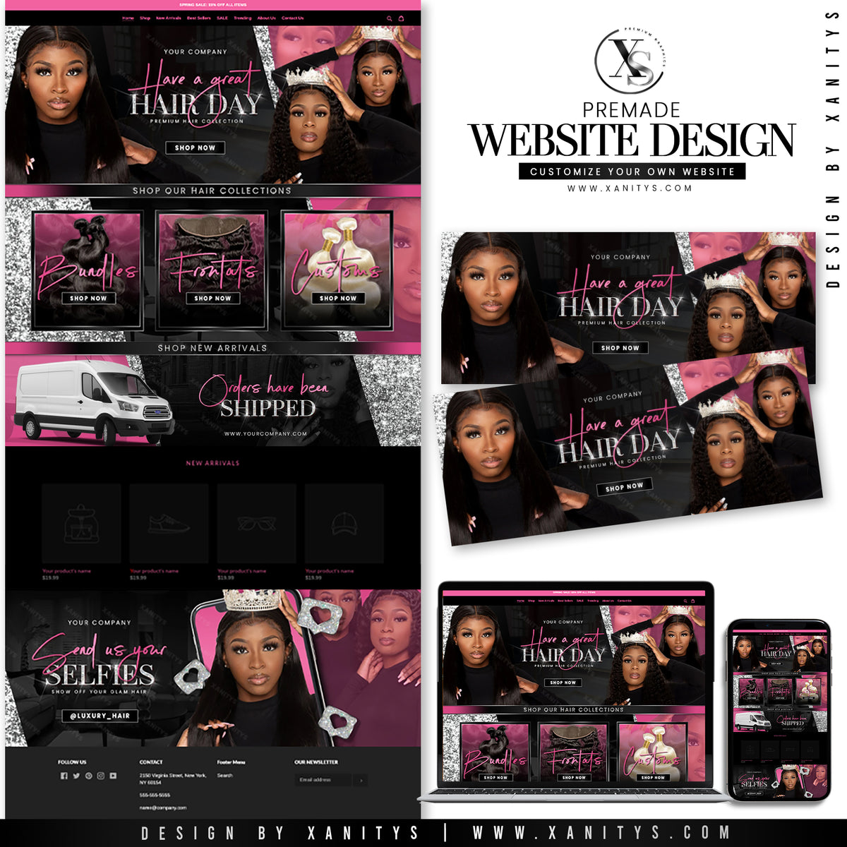 Hair Extensions Website Design | Shopify Theme Store