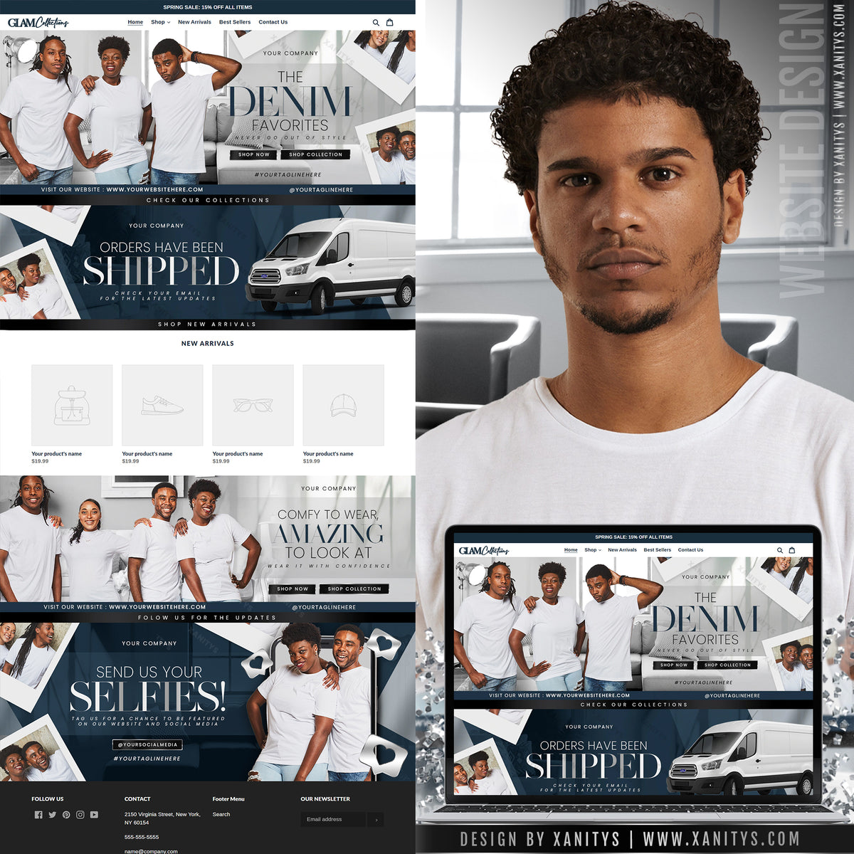 T-Shirt Business Website Design Template Shopify Theme Store